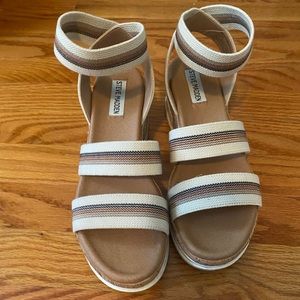 Steve Madden Bandi Elastic Cork Flatform Sandals